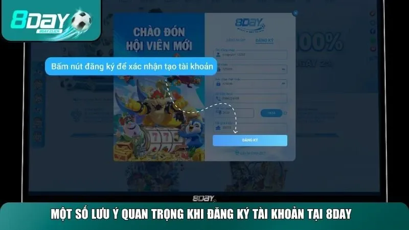 Lưu ý khi đăng ký tài khoản